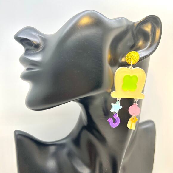 Lucky Charms Earrings - St Patricks Earrings - Rainbow Earrings - Cereal Earring - Picture 9 of 10